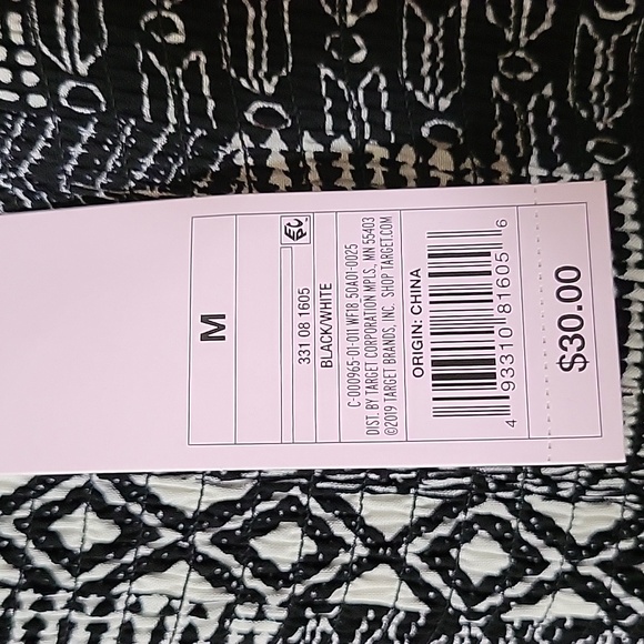 Black and White Patterned Maxi Dress wild fable - Picture 2 of 3